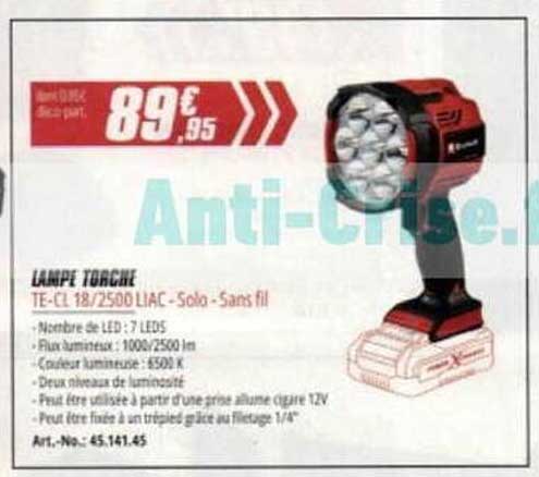 LAMPE TORCHE TE-CL 18/25D0 LIAC - Solo - Sans fil