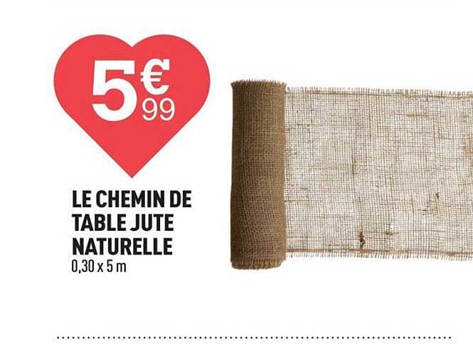 LE CHEMIN DE TABLE JUTE NATURELLE