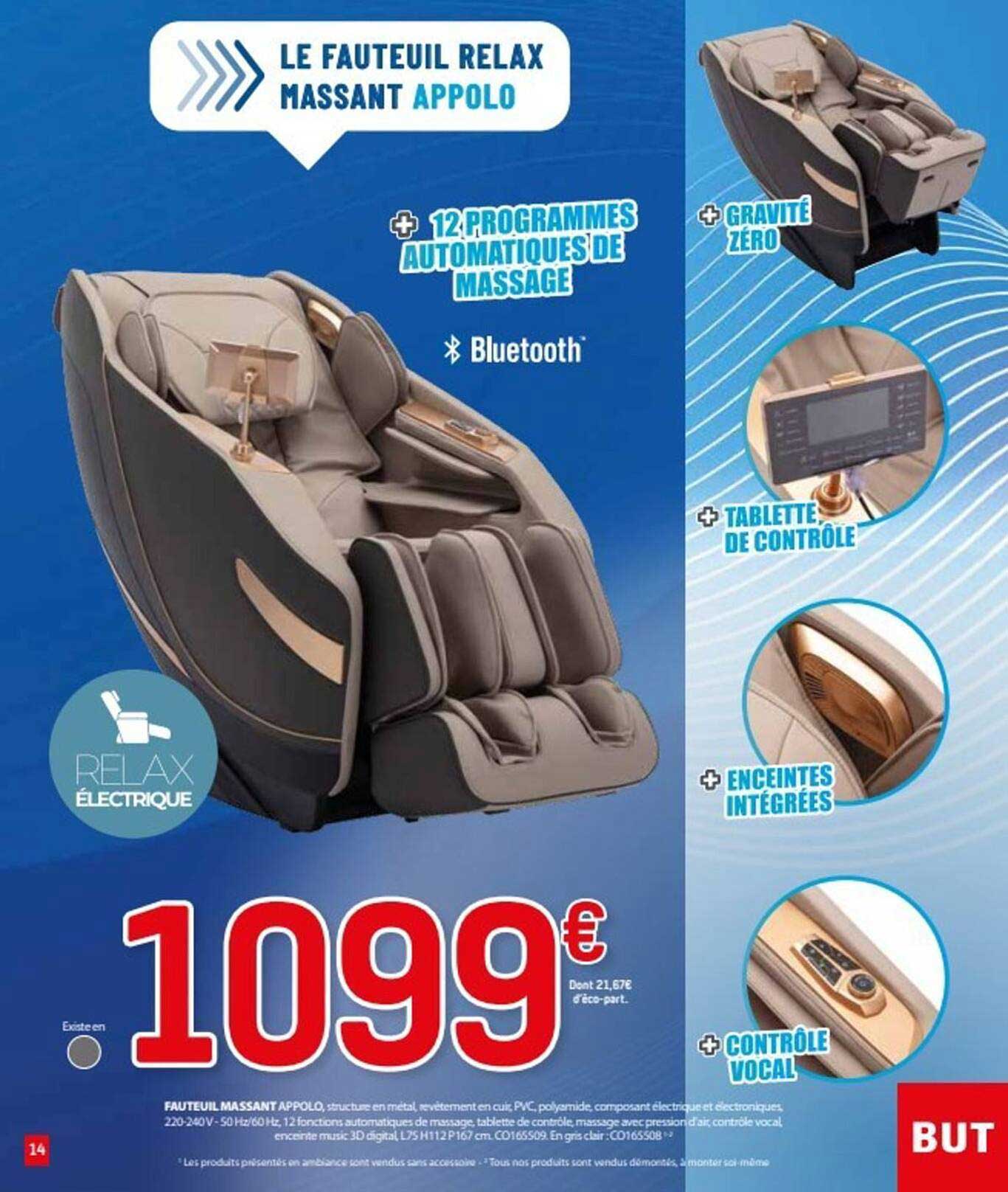 LE FAUTEUIL RELAX MASSANT APPOLO