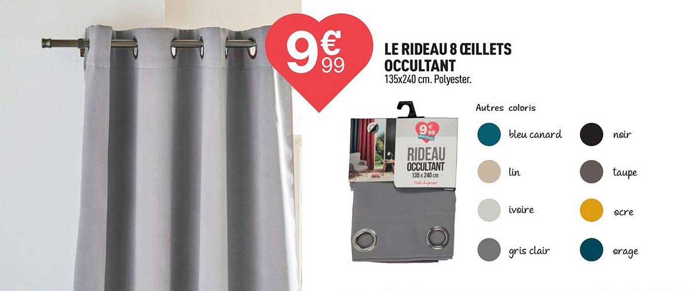 LE RIDEAU 8 ŒILLETS OCCULTANT