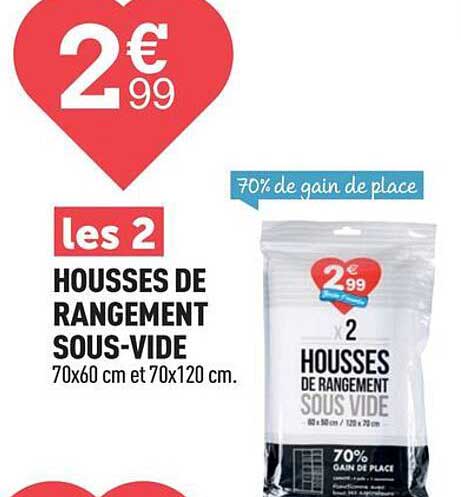 les 2 HOUSSES DE RANGEMENT SOUS-VIDE