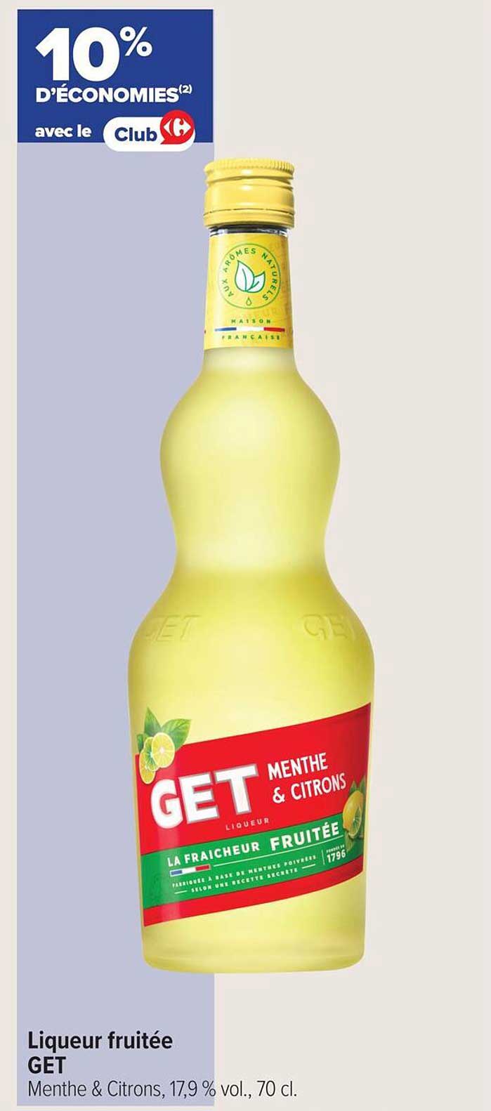 Liqueur fruitée GET Menthe & Citrons