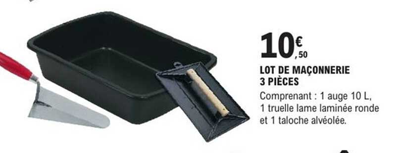 LOT DE MAÇONNERIE 3 PIÈCES