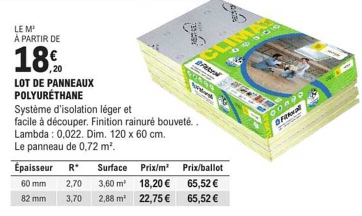 LOT DE PANNEAUX POLYURÉTHANE