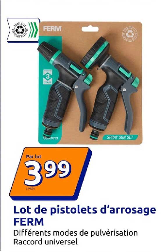 Lot de pistolets d'arrosage FERM