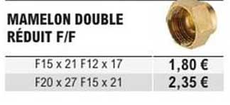 MAMELON DOUBLE RÉDUIT F/F