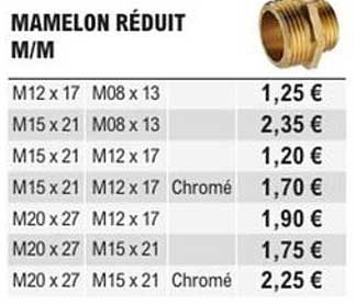 MAMELON RÉDUIT M/M