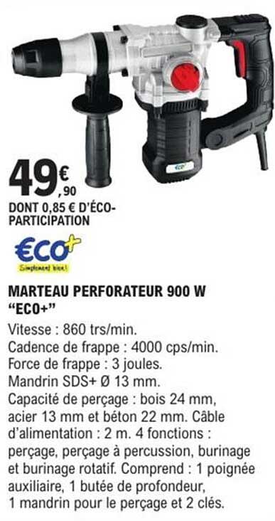 MARTEAU PERFORATEUR 900 W “ECO+”