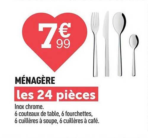 MÉNAGÈRE les 24 pièces