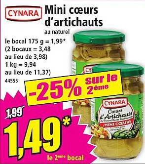 Mini coeurs d’artichauts au naturel