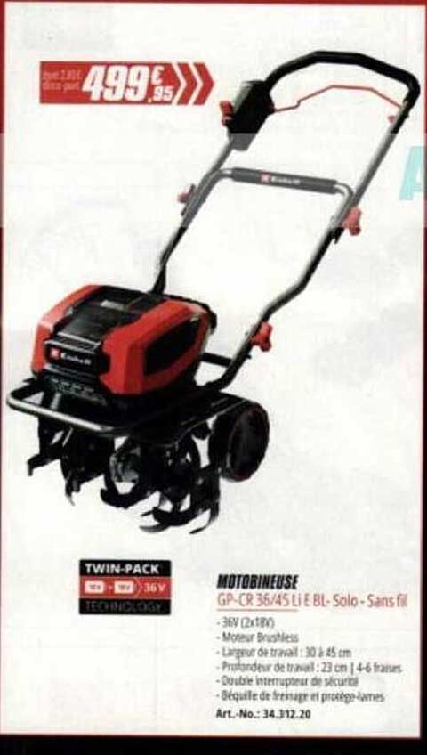 MOTOBINEUSE GP-CR 36/45 Li E BL - Solo - Sans fil