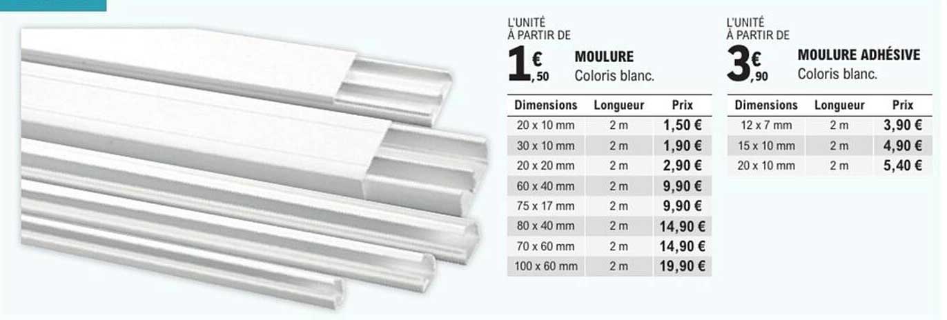 MOULURE à partir de 1,50 €