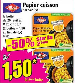 Papier cuisson pour air fryer