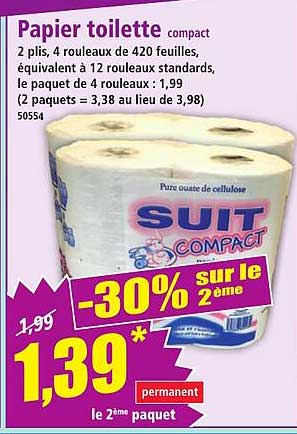 Papier toilette compact