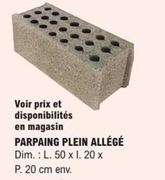 PARPAING PLEIN ALLÉGÉ