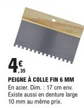 PEIGNE À COLLE FIN 6 MM