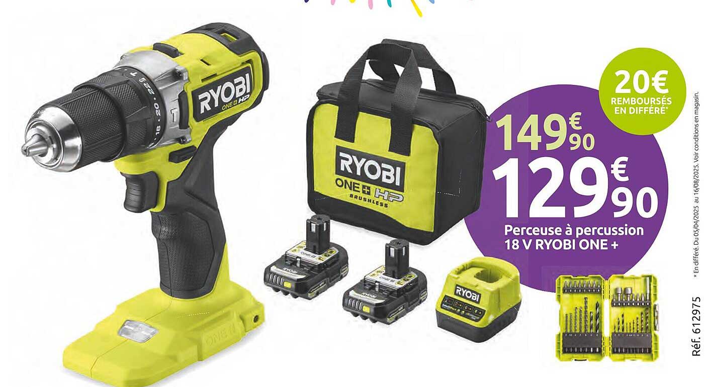 Perceuse à percussion 18 V RYOBI ONE +