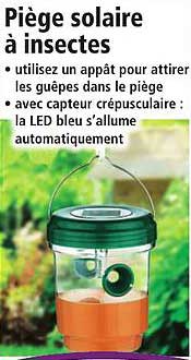 Piège solaire à insectes