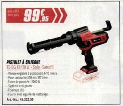 Pistolet à Silicone TE-SG 18/10 Li - Solo - Sans fil