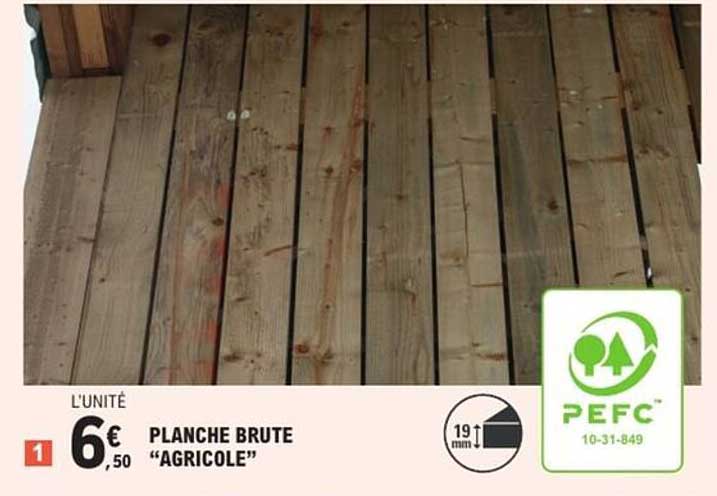 PLANCHE BRUTE "AGRICOLE"