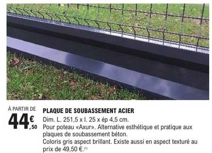 PLAQUE DE SOUBASSEMENT ACIER