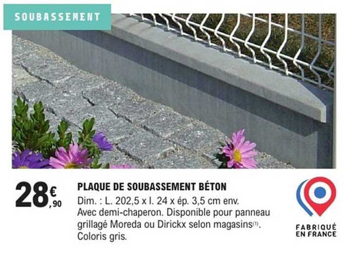PLAQUE DE SOUBASSEMENT BÉTON