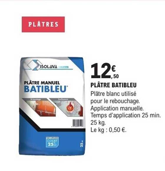PLÂTRE BATIBLEU
