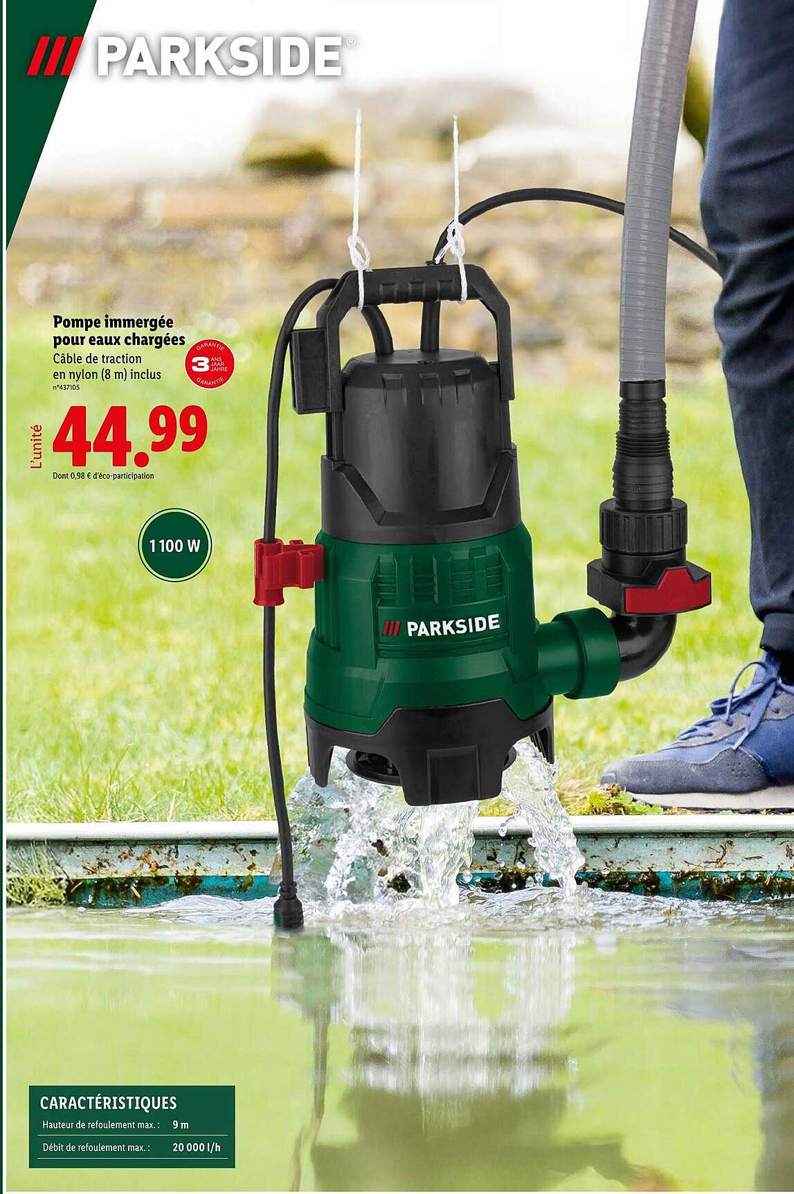 Pompe immergée pour eaux chargées