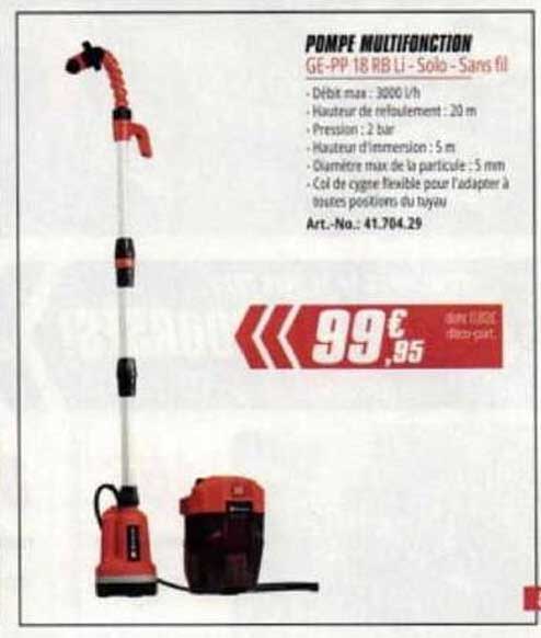 POMPE MULTIFONCTION GE-PP 18 RB Li - Solo - Sans fil