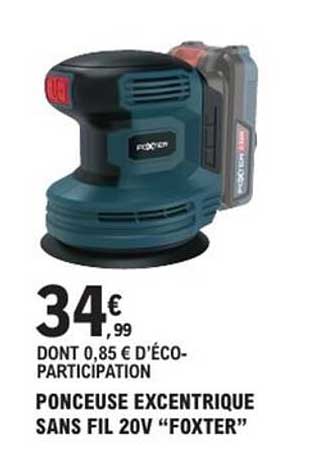 PONCEUSE EXCENTRIQUE SANS FIL 20V "FOXTER"