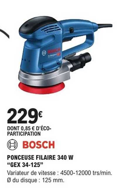 Ponceuse filaire 340 W "GEX 34-125"