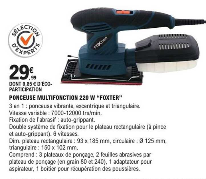 PONCEUSE MULTIFONCTION 220 W "FOXTER"