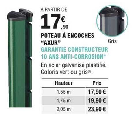 Poteau à encoches "Axur"