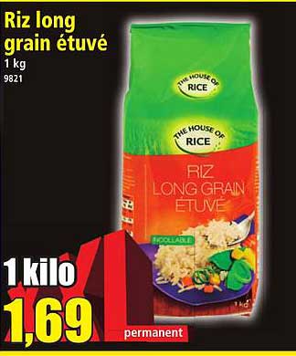 Riz long grain étuvé
