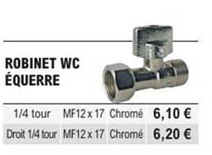 ROBINET WC ÉQUERRE
