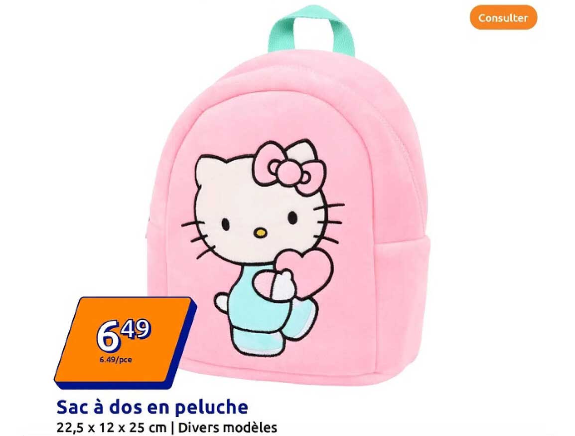 Sac à dos en peluche