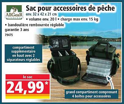 Sac pour accessoires de pêche