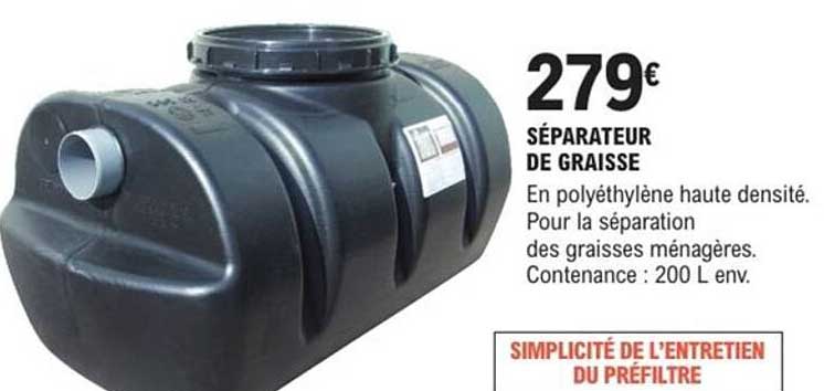 SÉPARATEUR DE GRAISSE
