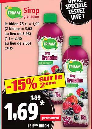 Sirop grenadine TRIMM