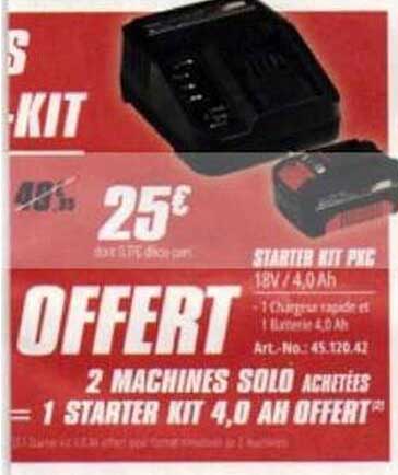 STARTER KIT PKG 18V / 4.0 Ah OFFERT