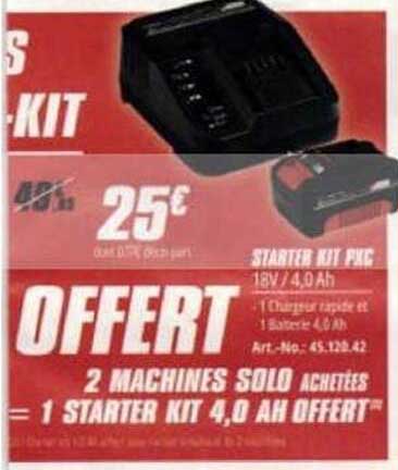 STARTER KIT PVC 18V / 4.0 Ah