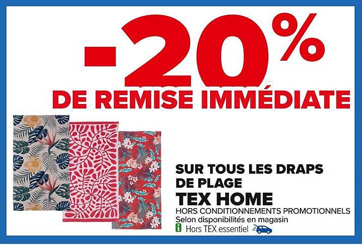 SUR TOUS LES DRAPS DE PLAGE TEX HOME