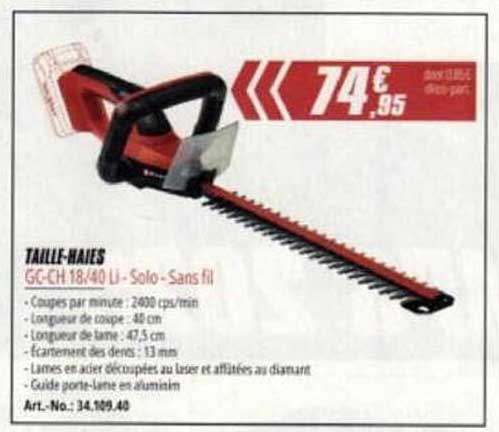 TAILLE-HAIES GC-CH 18/40 Li - Solo - Sans fil