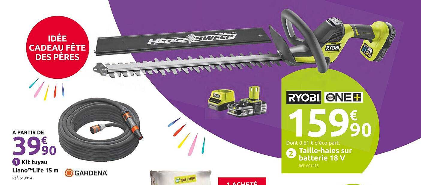 Taille-haies sur batterie 18 V RYOBI