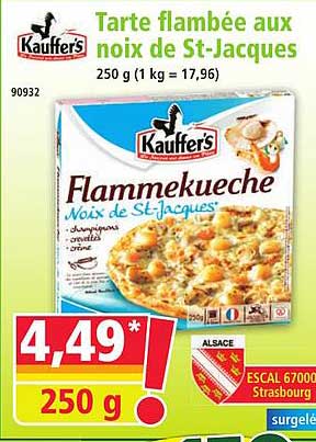 Tarte flambée aux noix de St-Jacques