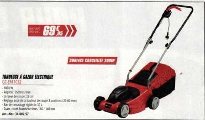TONDEUSE À GAZON ÉLECTRIQUE GG-EM 1032