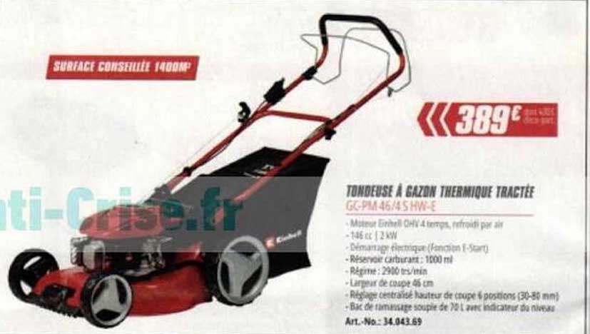 Tondeuse à gazon thermique tractée GC-PM 46/4 S HW-E