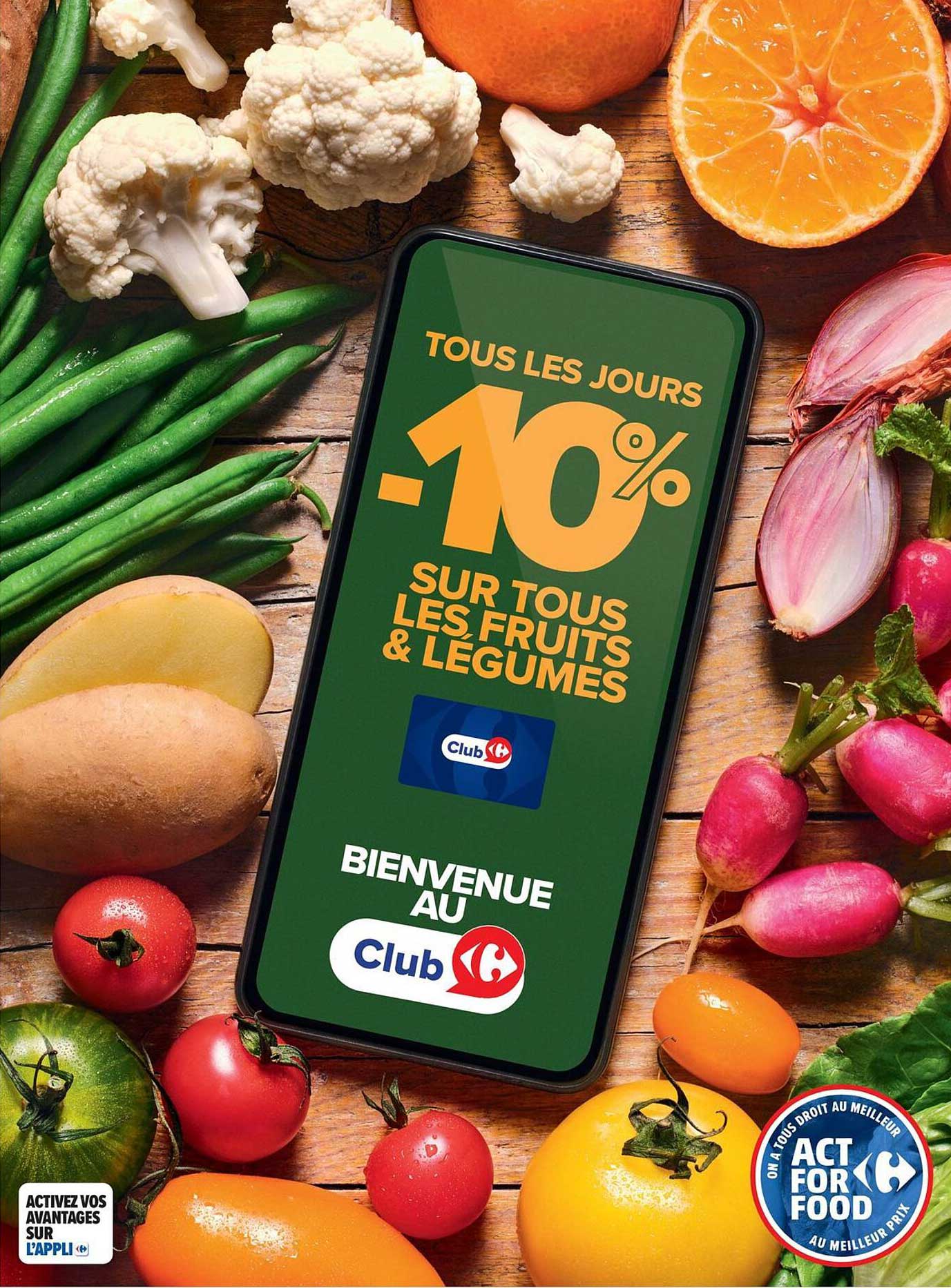 Tous les jours -10% sur tous les fruits & légumes