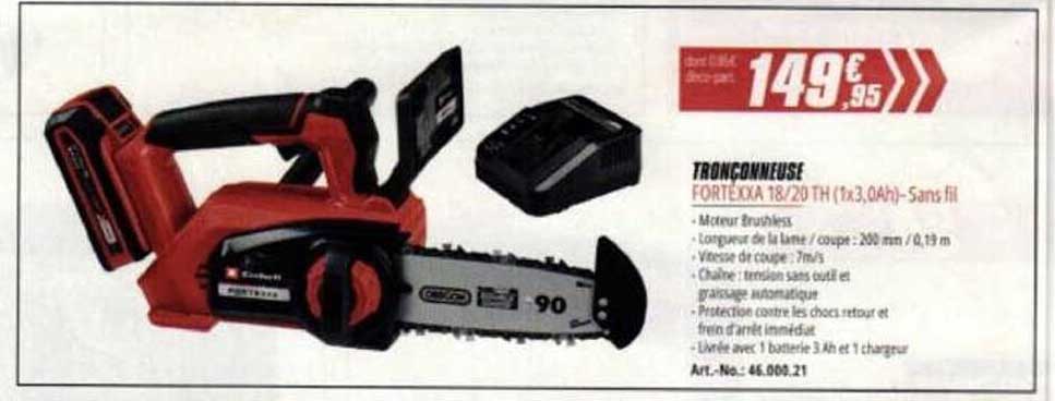 TRONÇONNEUSE FORTEO 18/20 TH (1x3,0Ah)-Sans fil