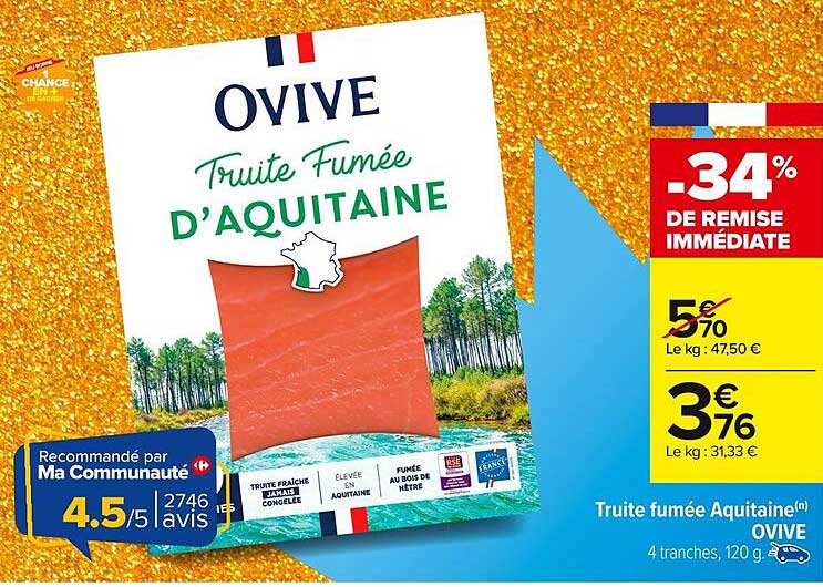 Truite fumée Aquitaine OVIVE